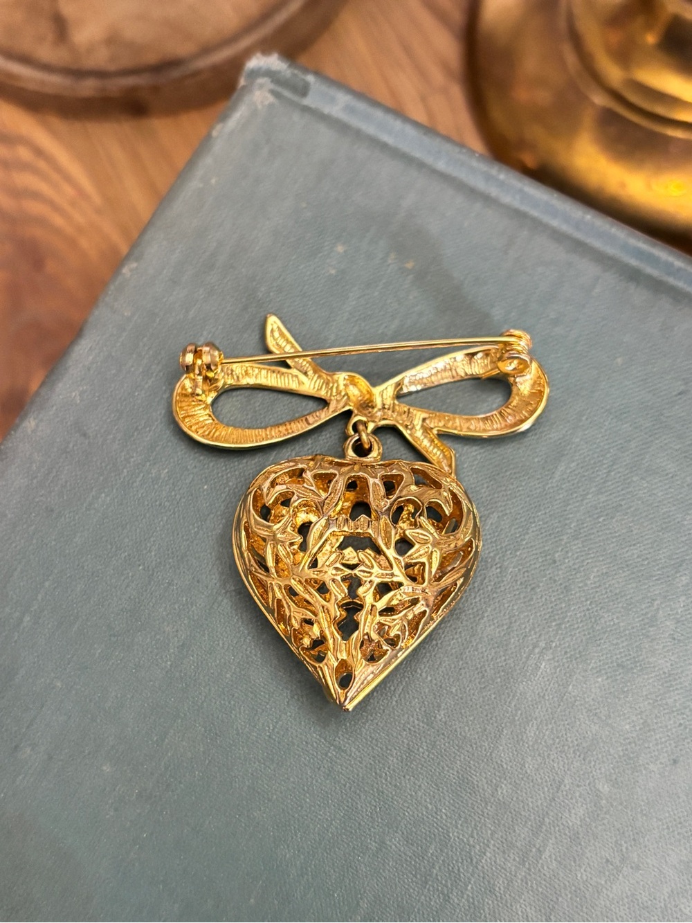 Vintage Heart Brooch - Picture 2 of 3